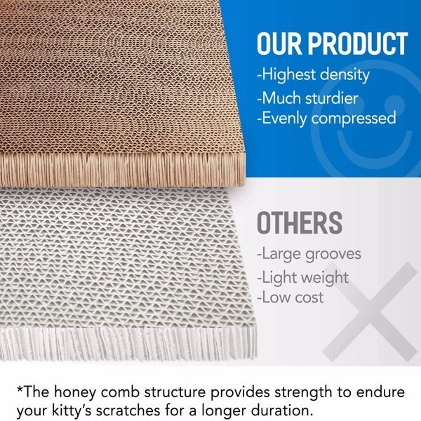 2-in-1 Cat Scratching Board Bed - Cardboard Scratcher Lounge for Indoor Cats