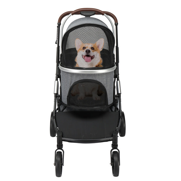 All-Terrain Foldable Pet Stroller - Heavy Duty Dog Stroller for Large Dogs & Cats