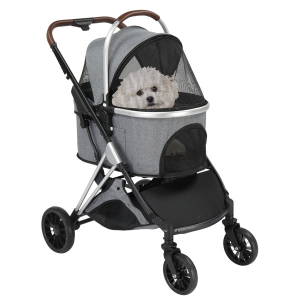All-Terrain Foldable Pet Stroller - Heavy Duty Dog Stroller for Large Dogs & Cats