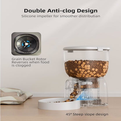 Smart WiFi Automatic Cat Feeder - App Controlled Pet Food Dispenser with Timer