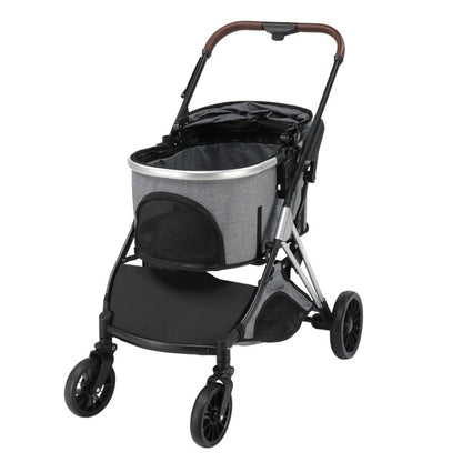 All-Terrain Foldable Pet Stroller - Heavy Duty Dog Stroller for Large Dogs & Cats