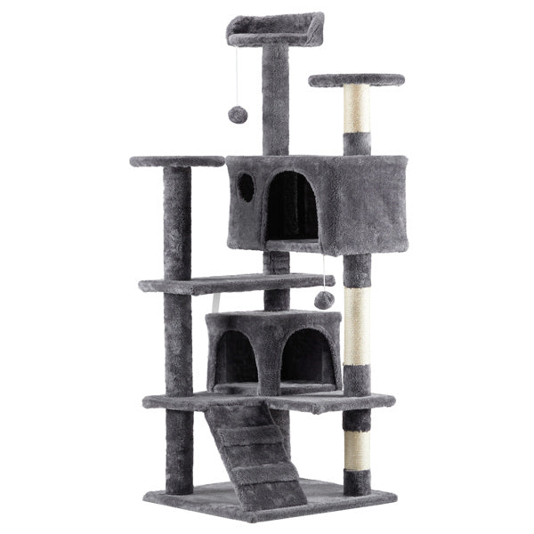 Multi-Level Cat Tower with Condo - Large Cat Tree Climbing Frame for Indoor Cats
