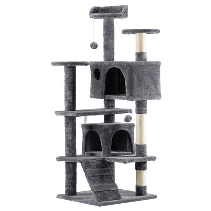 Multi-Level Cat Tower with Condo - Large Cat Tree Climbing Frame for Indoor Cats