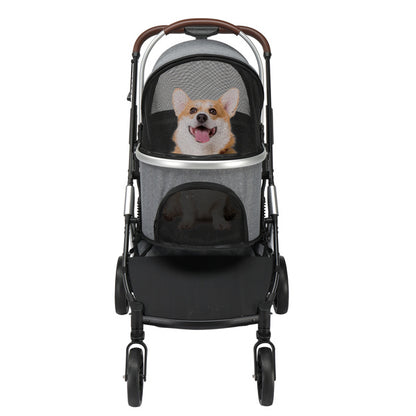 All-Terrain Foldable Pet Stroller - Heavy Duty Dog Stroller for Large Dogs & Cats