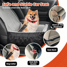 Load image into Gallery viewer, Dog Car Seat – Booster Bed with Safety Leash &amp; Storage Pockets
