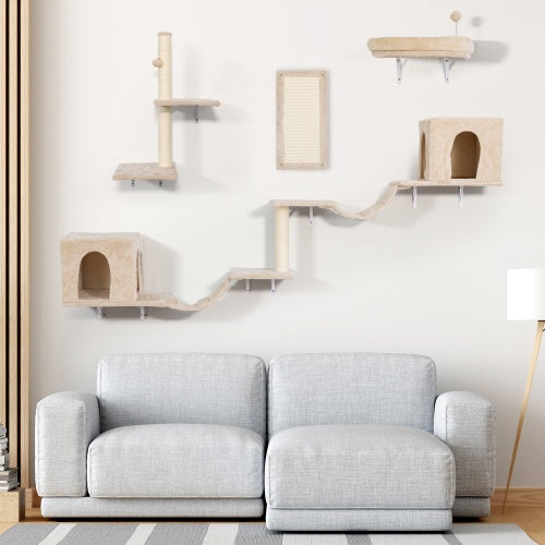 Wall-Mounted Cat Playground