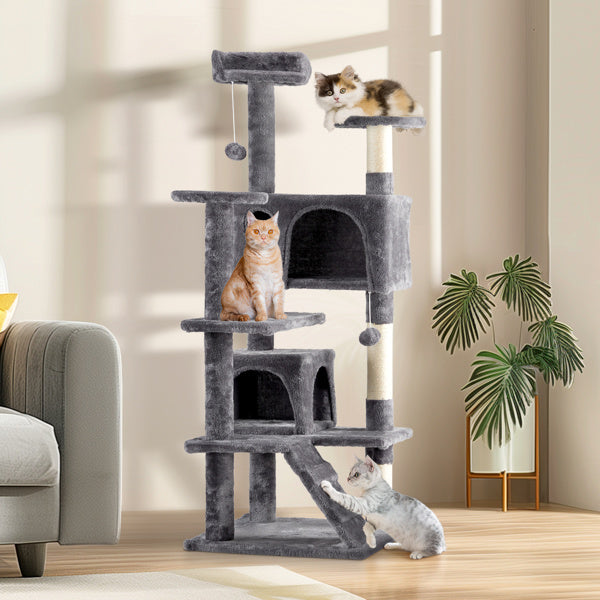 Multi-Level Cat Tower with Condo - Large Cat Tree Climbing Frame for Indoor Cats