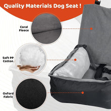 Load image into Gallery viewer, Dog Car Seat – Booster Bed with Safety Leash &amp; Storage Pockets
