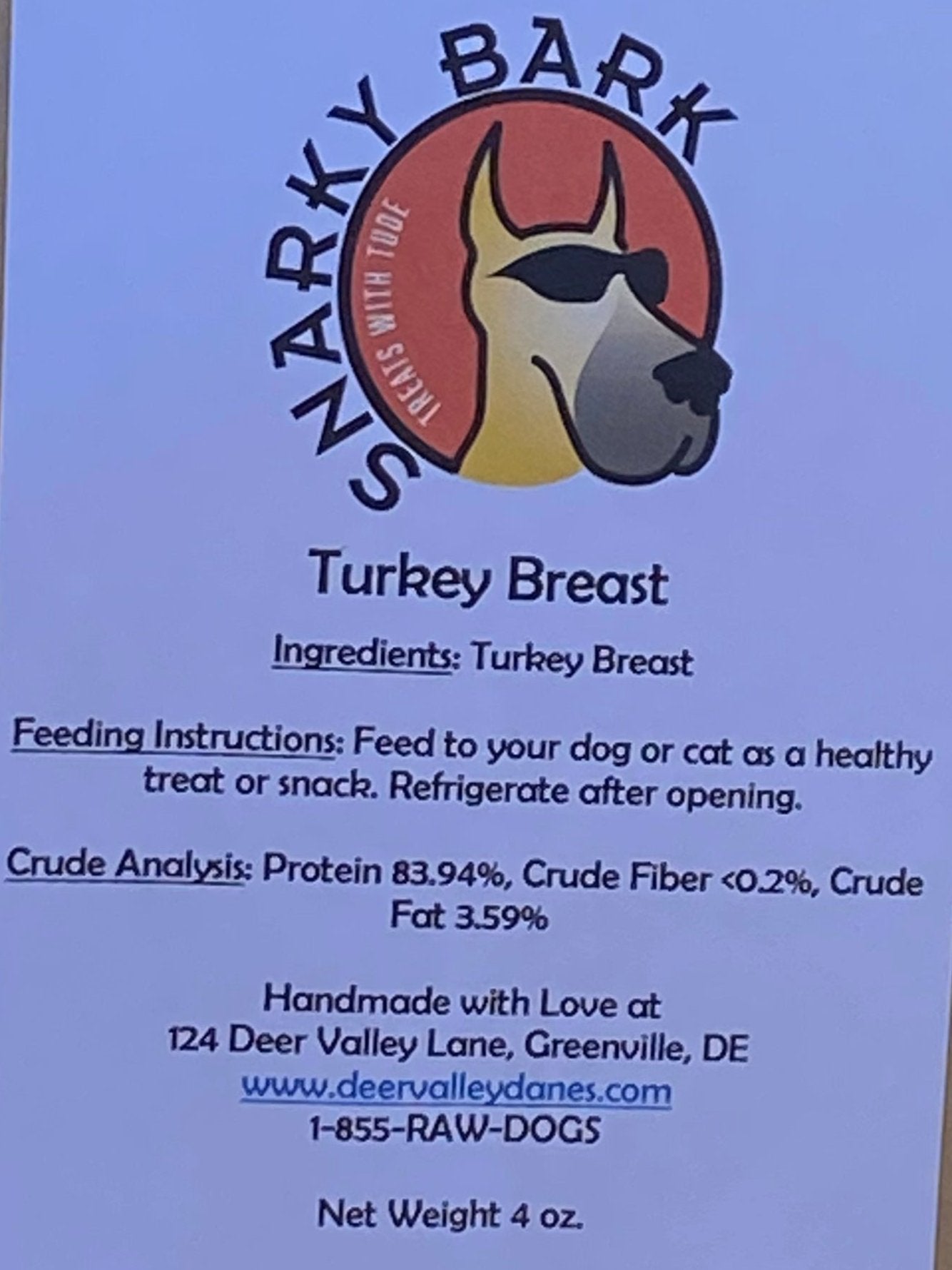 Snarky Bark Turkey Breast Jerky
