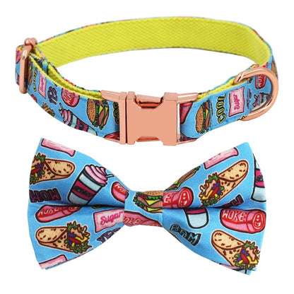 Food Pattern Dog Collar