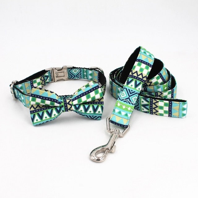 Geometry Dog Collar / Bow / Leash