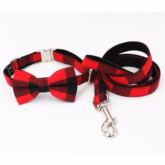 Plaid Valentine dog collar