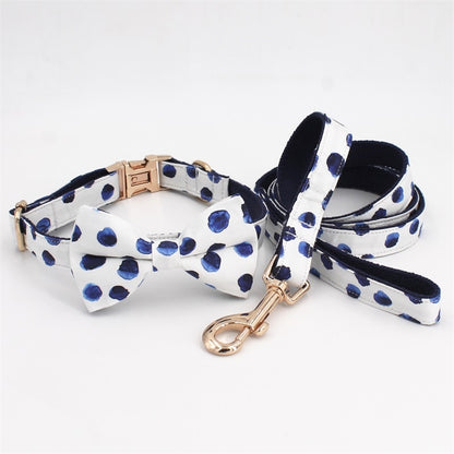 Floral Dog Collar Bow Tie