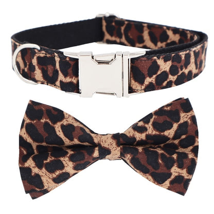 Leopard collar and bow
