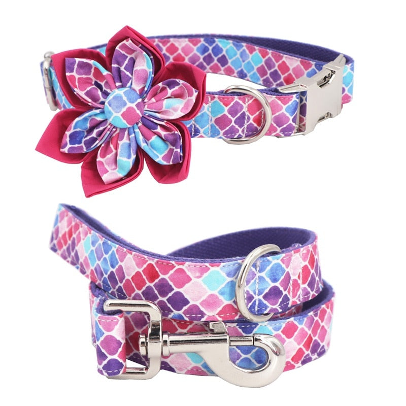 mermaid flower collar set